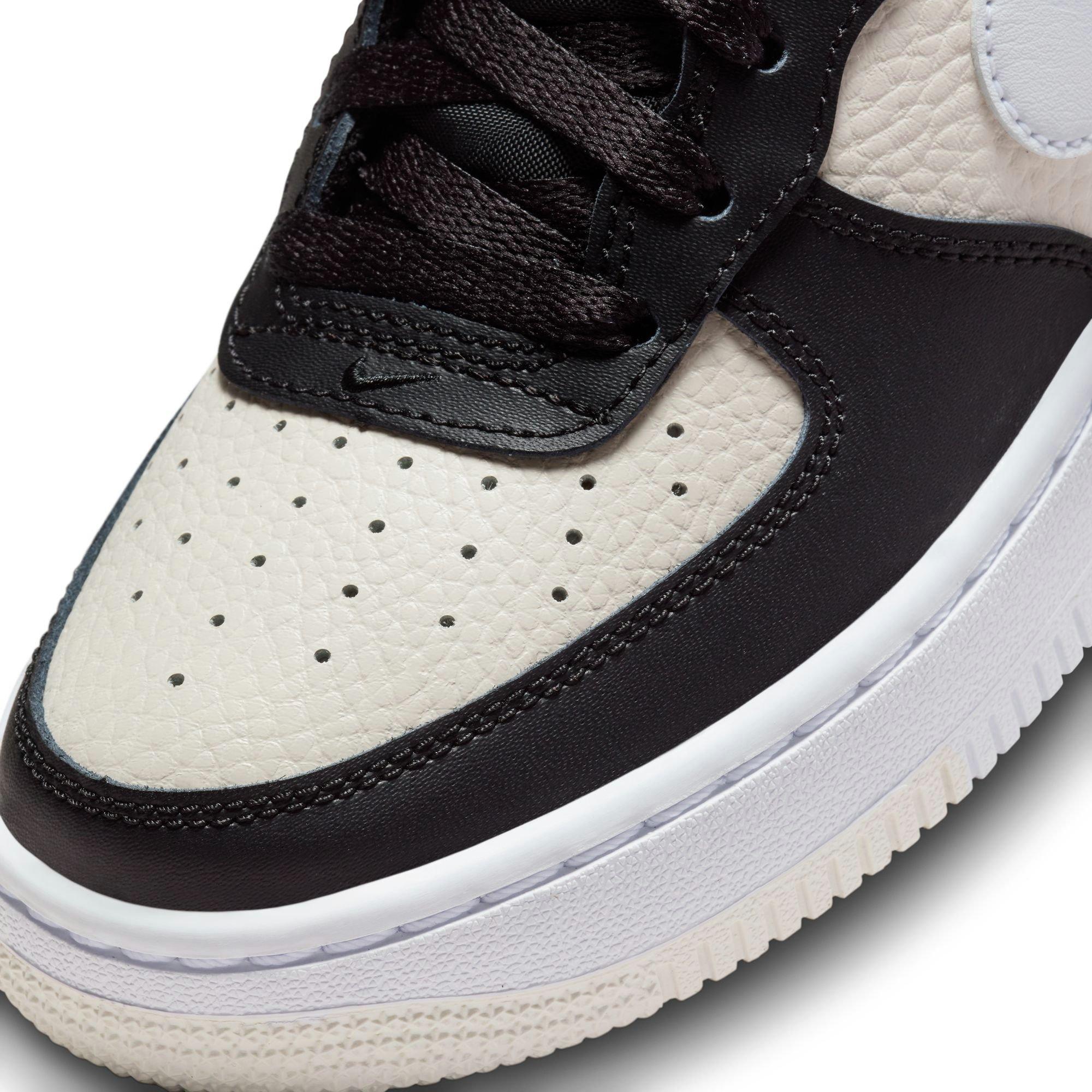 Nike Air Force 1 LV8 2 Grade School Boys Black Light Silver Phantom White Shoe